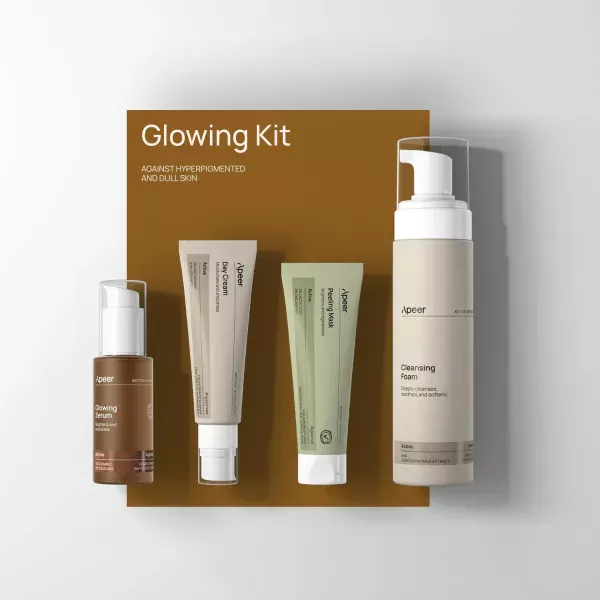 Вітамін C Apeer Набір для вирівнювання тону шкіри Glowing Kit Apeer